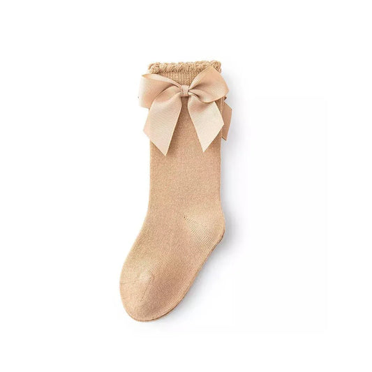 Bow Knee Socks // Taupe