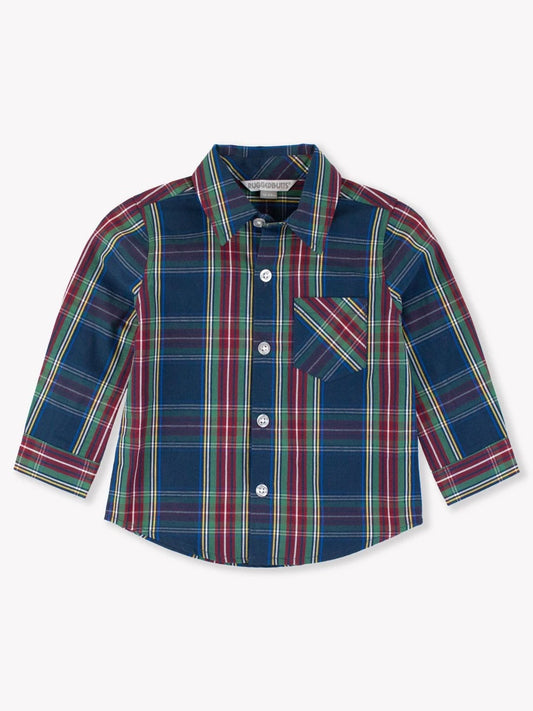 Winter Nights Plaid Long Sleeve Button Down