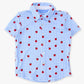 Boys Apple Orchard Gingham Knit Performance Short Sleeve Button Down Shirt