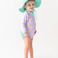 Girls Vintage Aqua Swim Hat