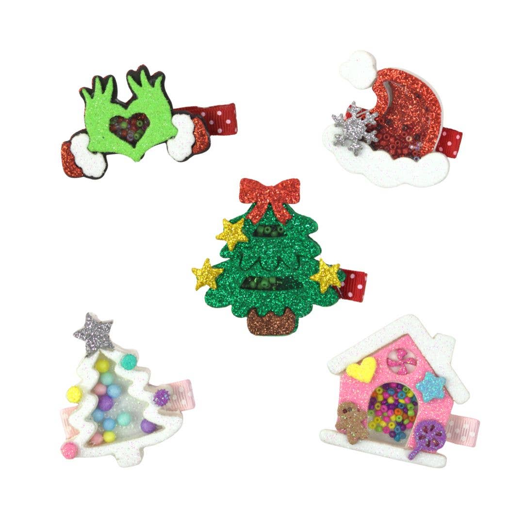 Christmas-themed hair clips