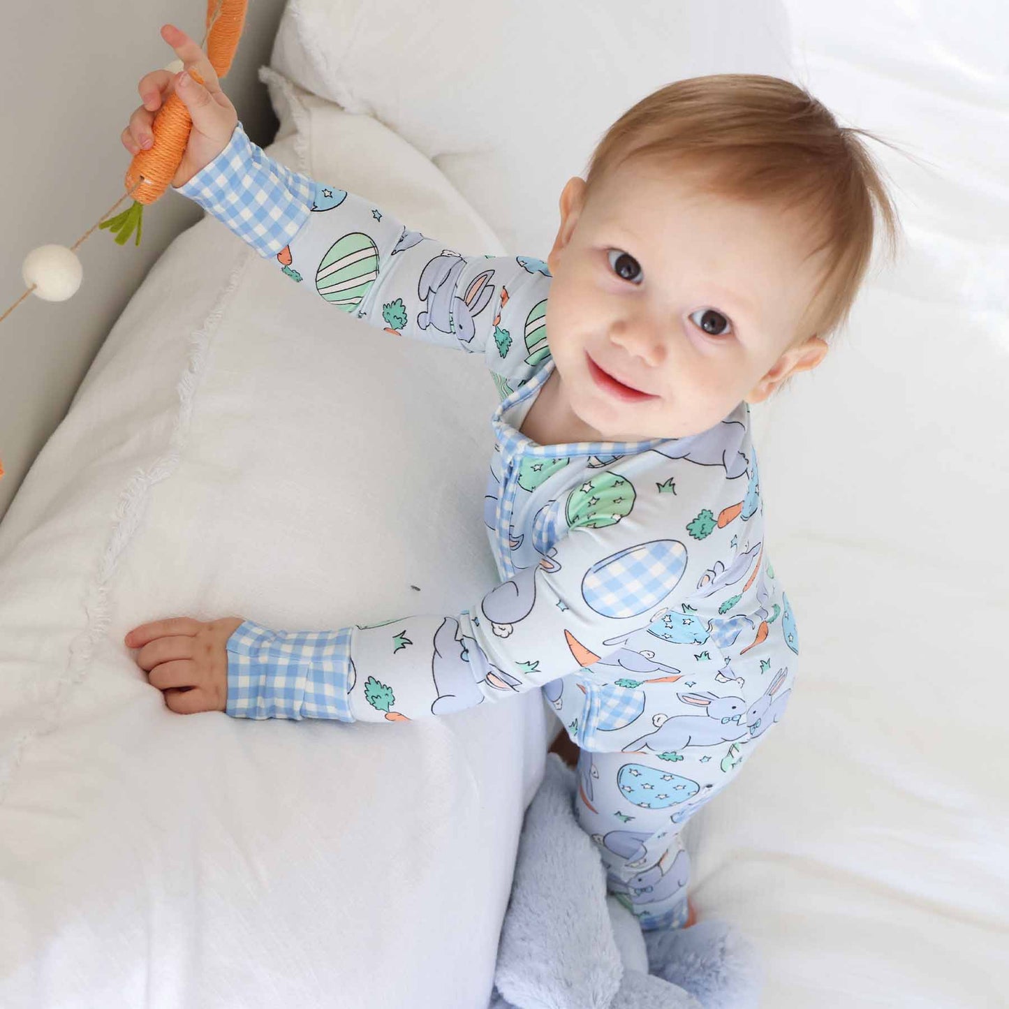 Hoppy Spring Convertible Zip Romper | Blue