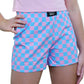 Lulu Mac Shorts // Blue & Pink Check