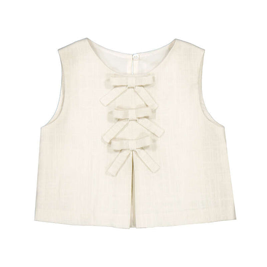 Ivory top with Bows 3024-26