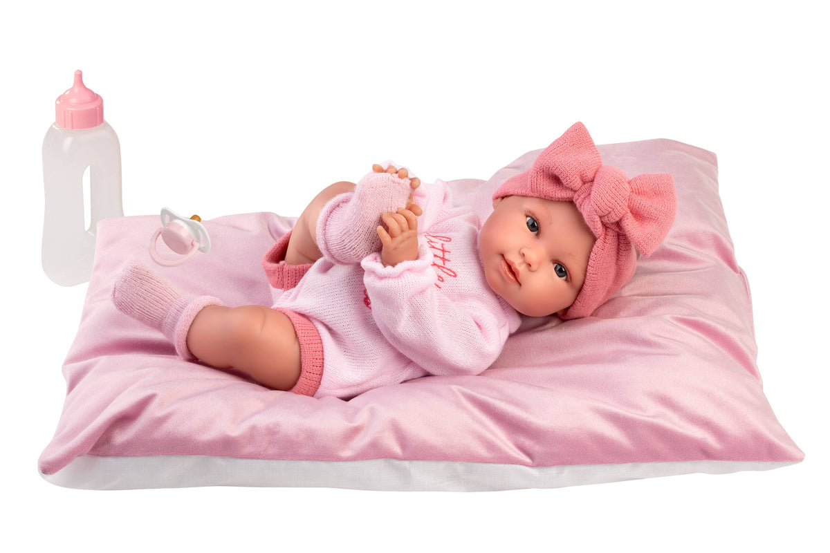 Newborn Doll Carmen with Cushion (15")