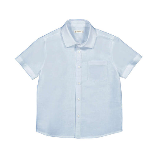 Light Blue LInen Button Down 3112-12