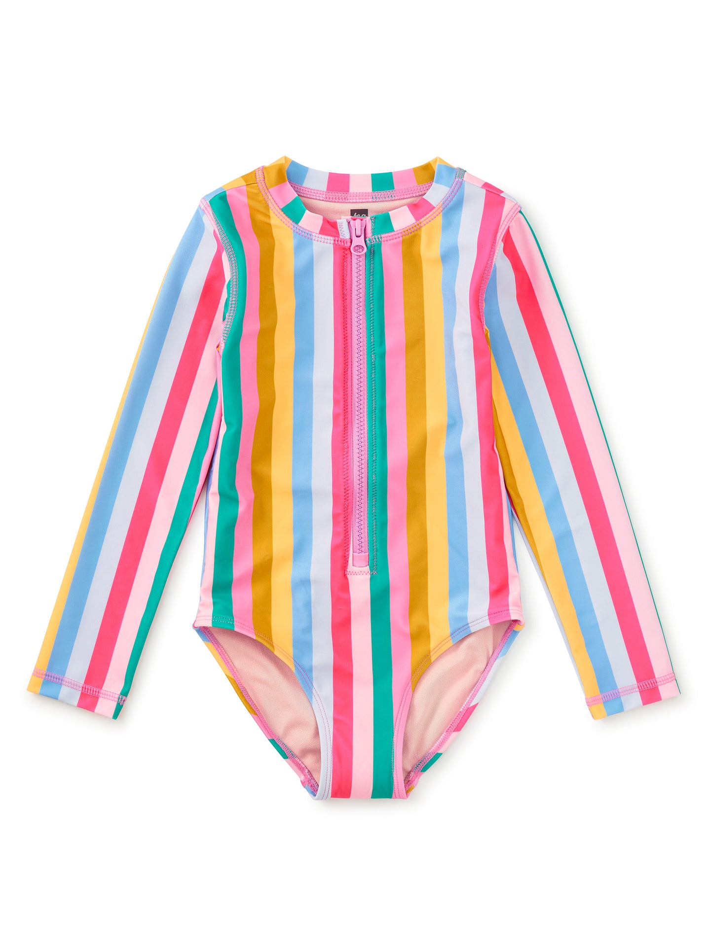 San Sebastian Stripe Long Sleeve Rashguard Swimsuit