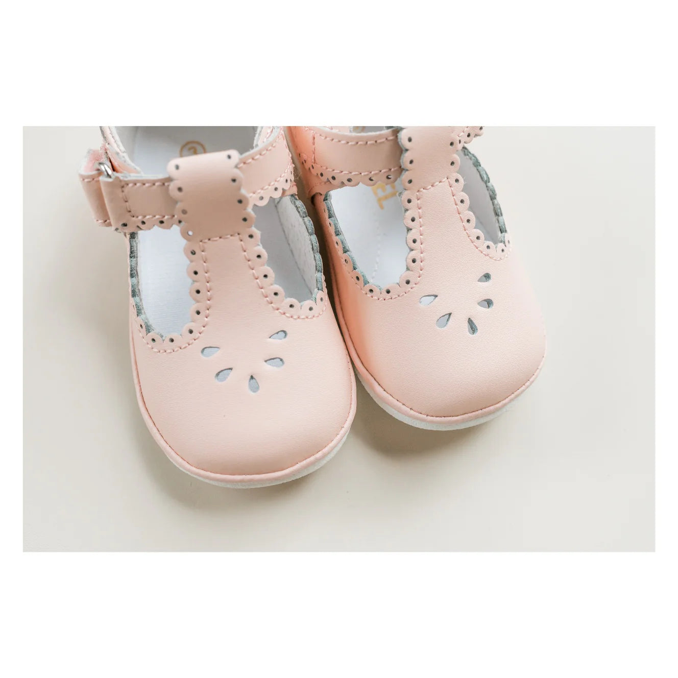 Dottie Scalloped T-Strap Mary Jane (Baby)- Pink