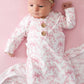 Fancy Frills Newborn Baby Knot Gown & Hat Set