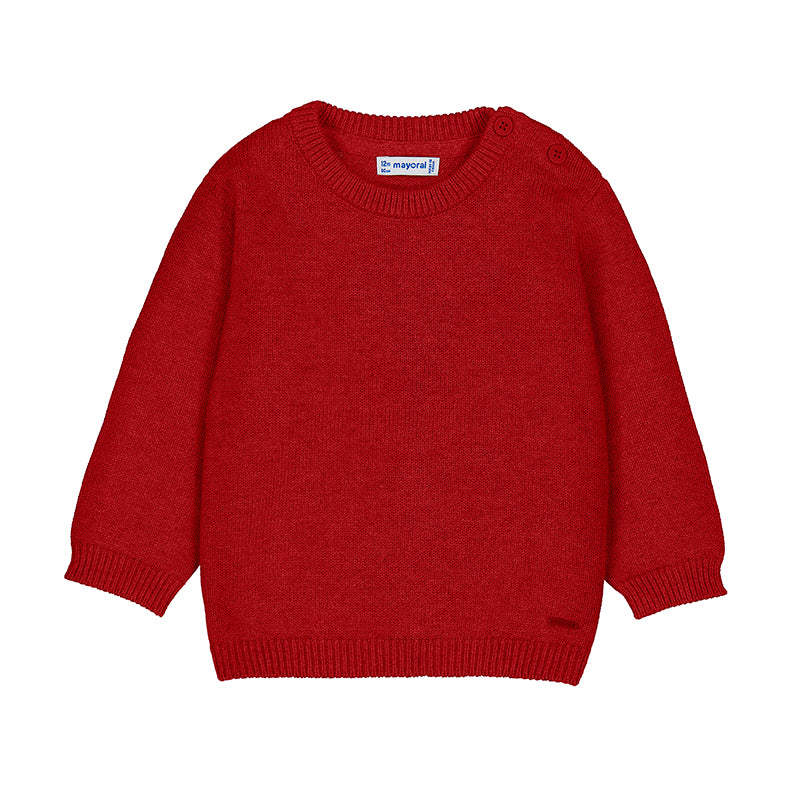 Basic Crew Neck Jumper // Red // 351.47