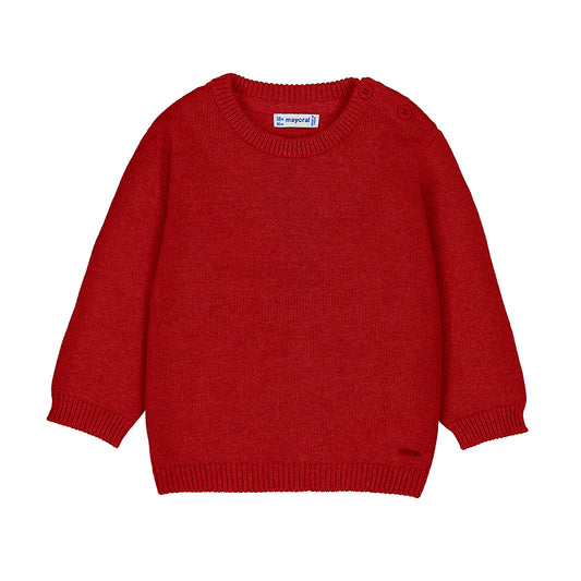 Basic Crew Neck Jumper // Red // 351.47