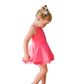 Scallop Athleisure Dress // Hot Pink