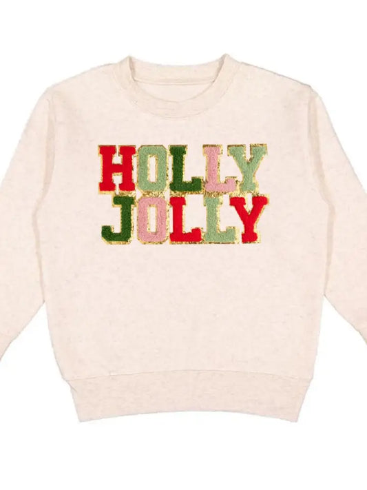 Holly Jolly Patch Sweatshirt // Kids