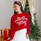Merry Bow Christmas Women's Sweater - Mommy and Me