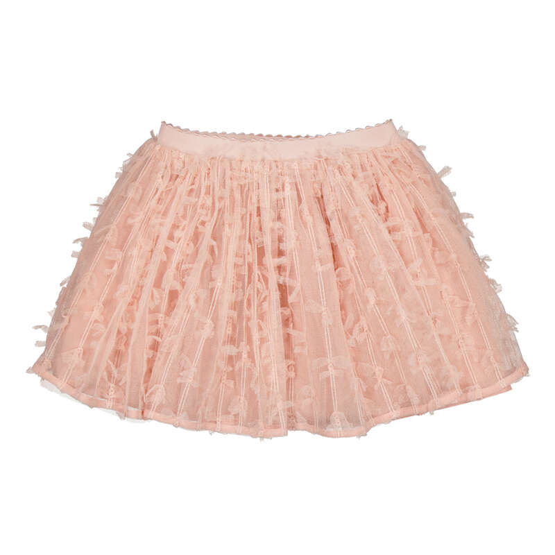 Pink tulle skirt with bow detail