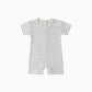 Waffle Snap Romper // Sage Stripe