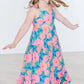 Luau Floral Ruffle Maxi Dress
