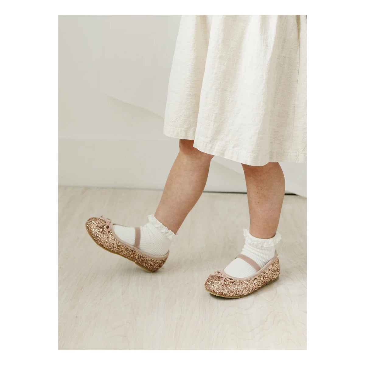 Victoria Ballerina // Glitter Rose Gold