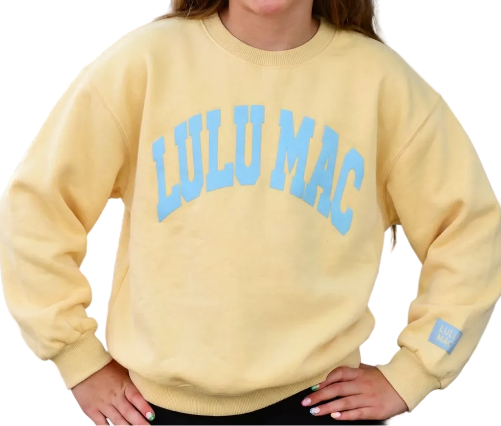 Lulu Mac Sweatshirt // Yellow & Light Blue