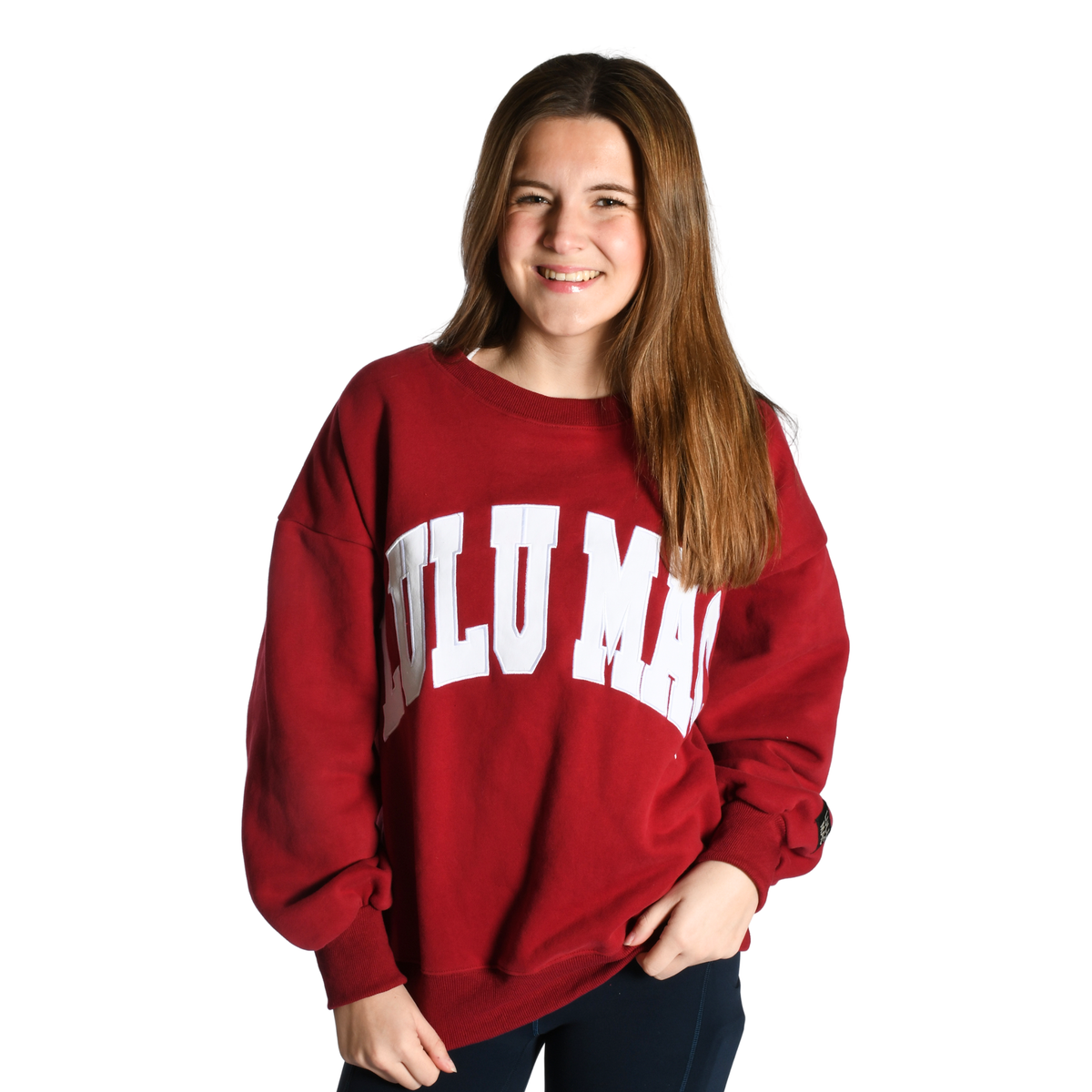 Adult Lulu Mac Sweatshirt // Crimson & White