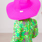 Girls Neon Violet Swim Hat