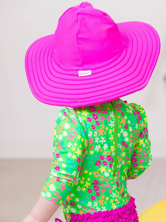 Girls Neon Violet Swim Hat