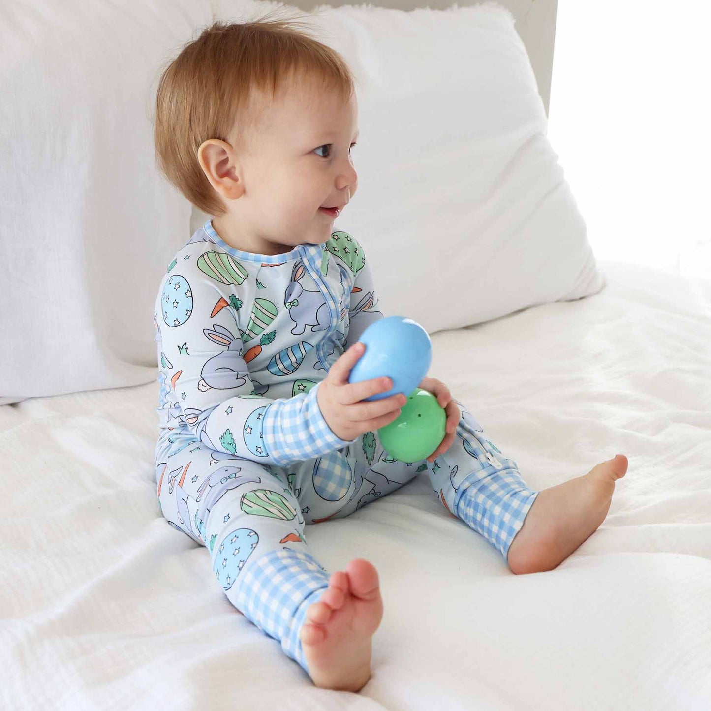 Hoppy Spring Convertible Zip Romper | Blue