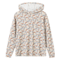 Camouflage-patterned hoodie on a white background