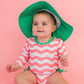 Kids Bright Green Sun Protective Hat