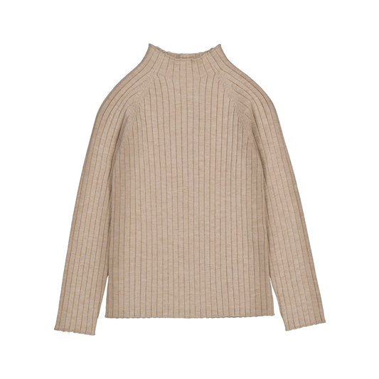 Ribbed Mock Kneck Sweater // Toffee // 4001-42
