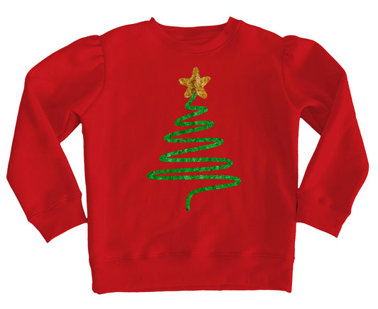 Christmas Tree in Tinsel Sweatshirt