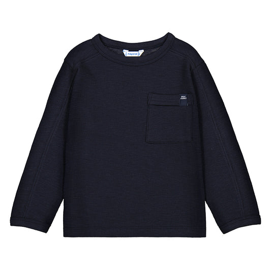 Longsleeve Pocket T-Shirt // Navy // 4082-94