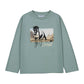 Long Sleeve Horse T-Shirt // Glacial // 4093-57