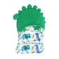 Green Dinosaur teething mit for baby
