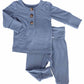 Two-Piece Bamboo Button Top & Bottom | Blue Jean