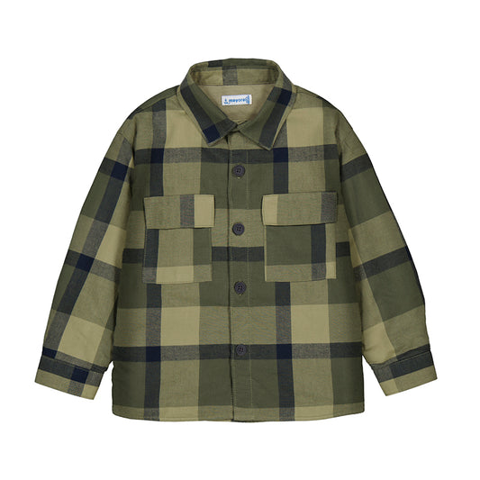 Checked Overshirt // Olive // 4123-31