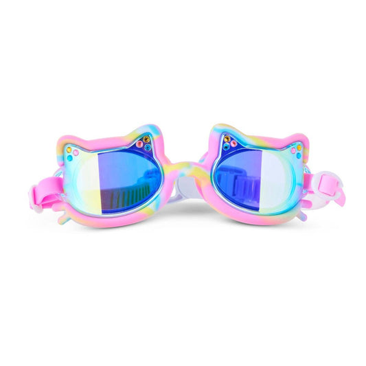 Colorful goggles with a rainbow frame