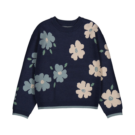 Floral Jacquard Jumper // Petroleum // 4303-85