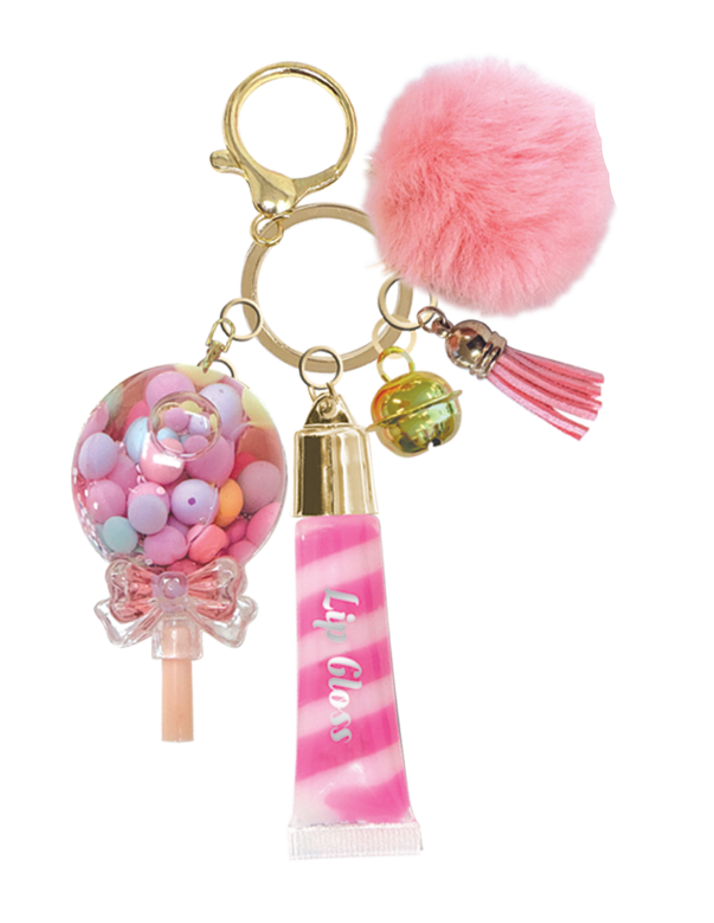 Trendy Lip Gloss with Keychain, Sweets