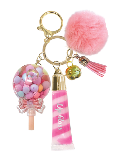 Trendy Lip Gloss with Keychain, Sweets