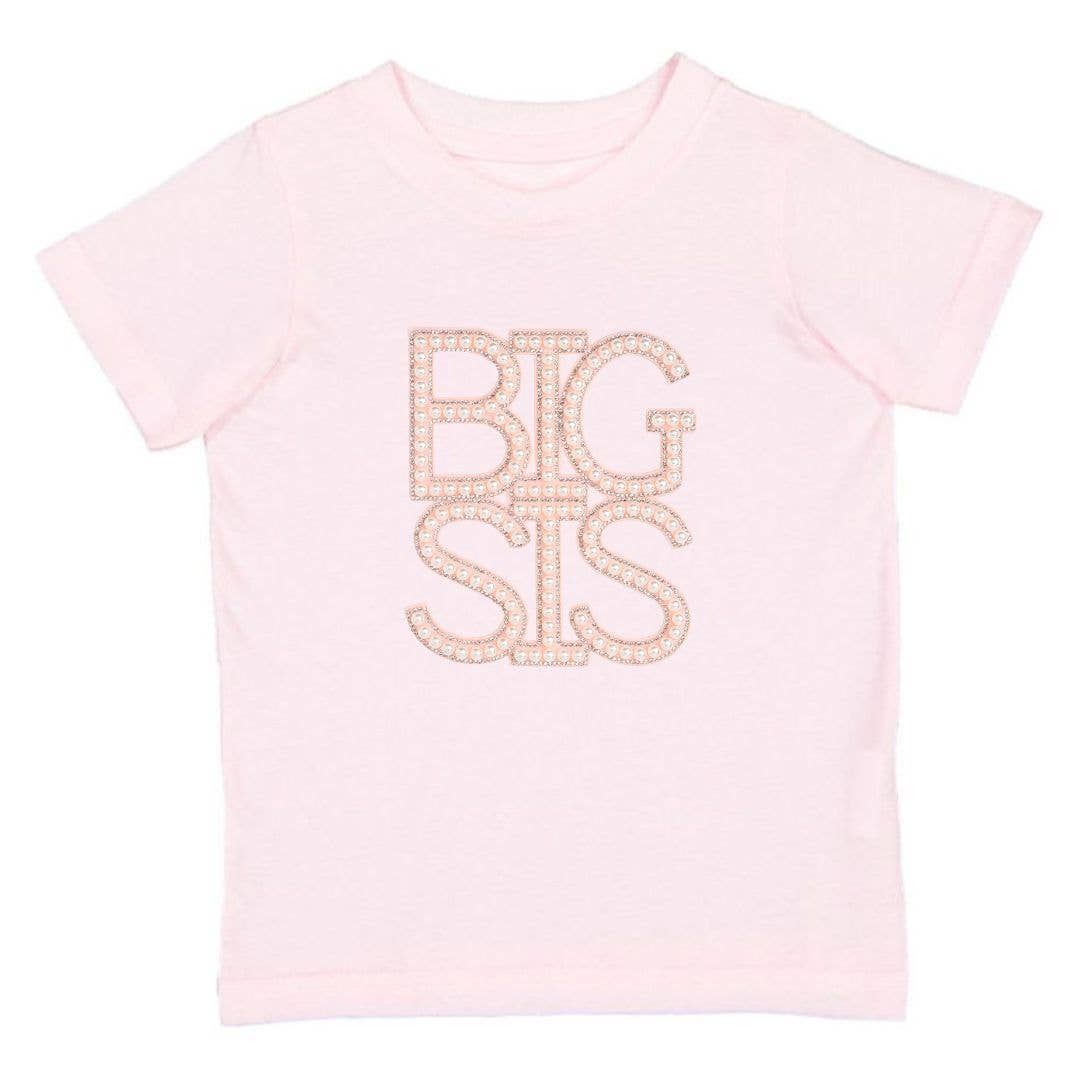 Big Sis Pearl Patch Short Sleeve T-Shirt - Family Fun