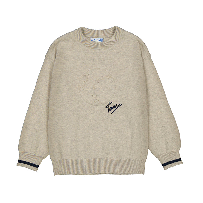 Baseball Embossed Sweater // Chai // 4372-78