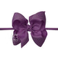 1/4" NYLON PANTYHOSE HEADBAND W/SIGNATURE GROSGRAIN BOW