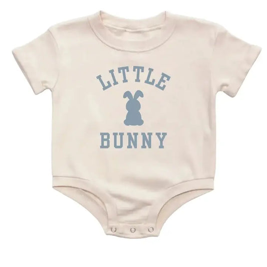 Little Bunny Steel Blue Bunny Romper