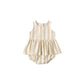 Butter Yellow Striped baby romper with ruffle