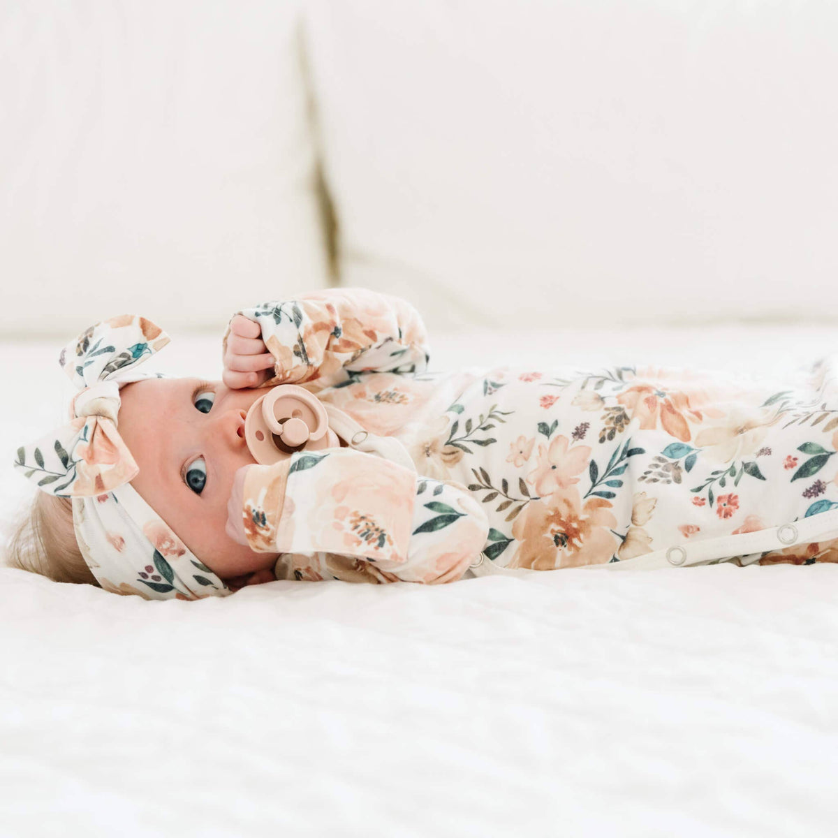 Newborn Knotted Gown //  Autumn