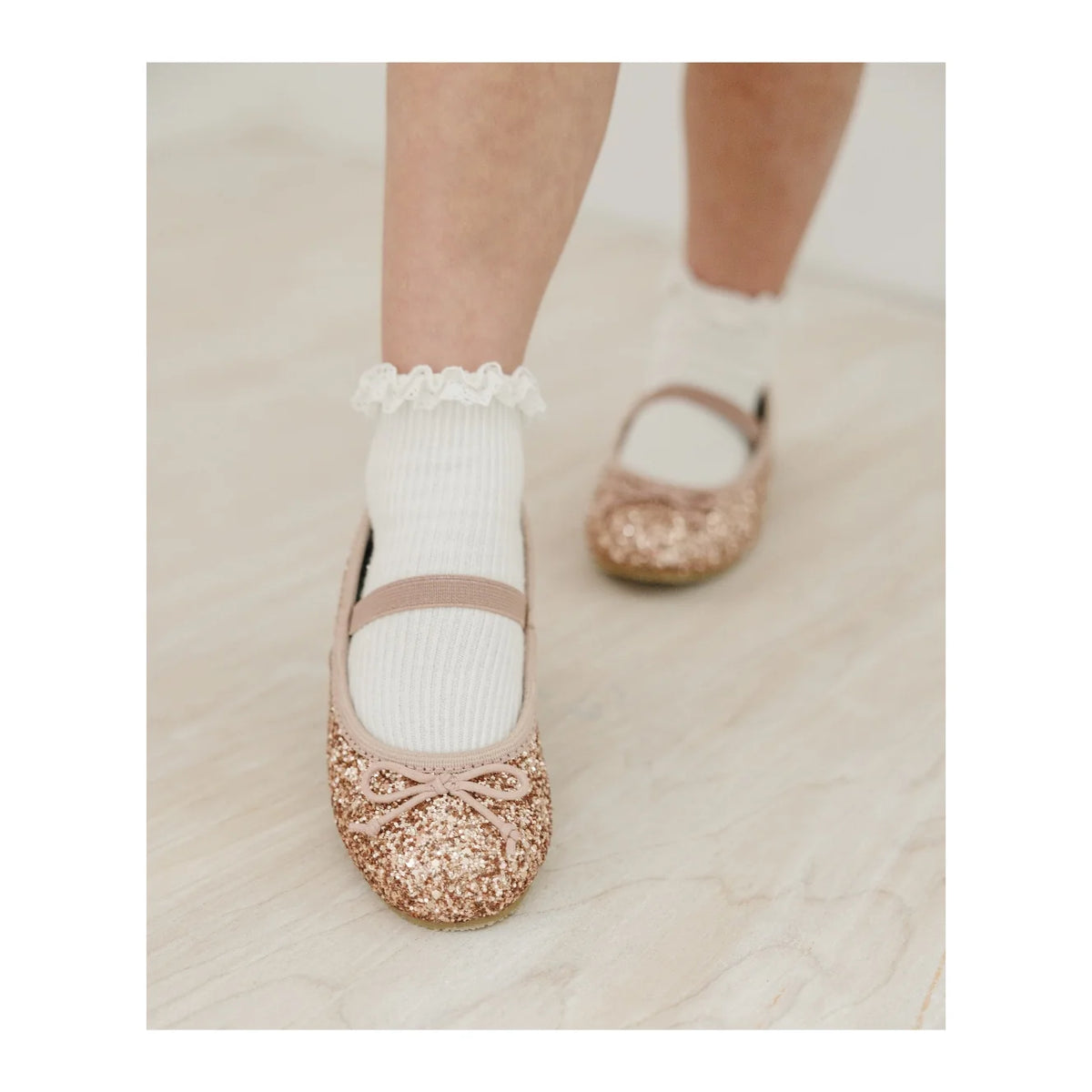 Victoria Ballerina // Glitter Rose Gold