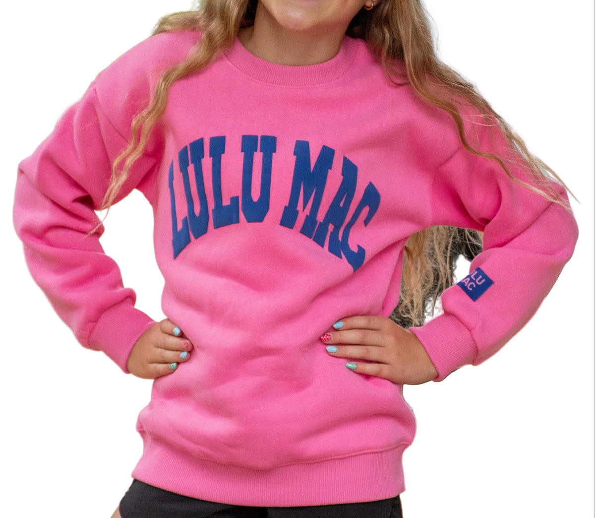 Lulu Mac Sweatshirt // Pink & Royal