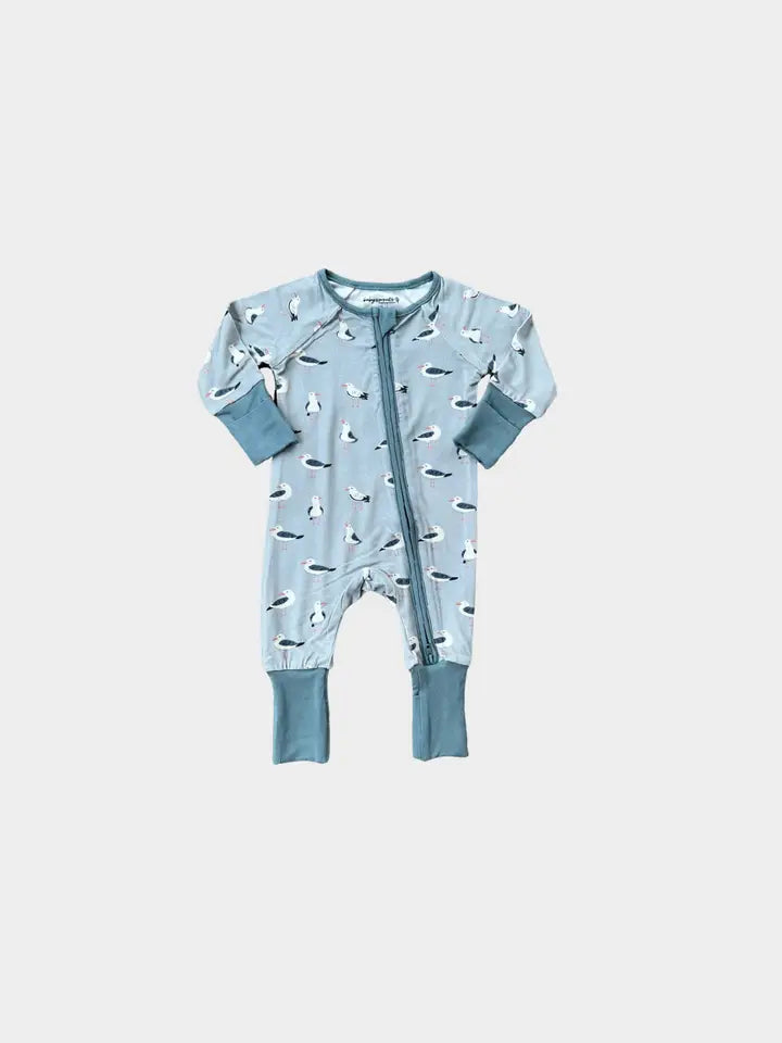 Footless Romper // Seagulls