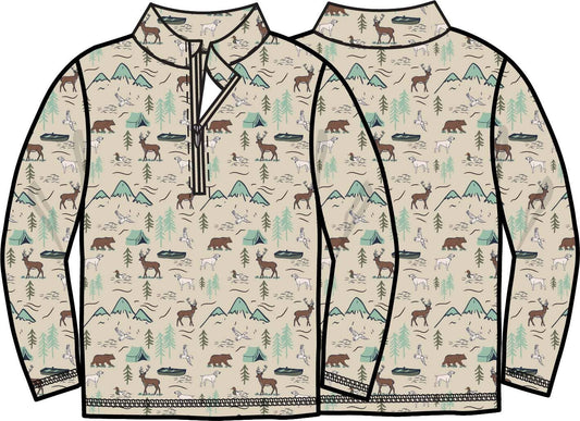 Alpine Mountain Adventure Performance Long Sleeve Quarter Zip
